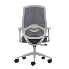 Chaise de bureau ergonomique Oqonos Cherg 003 avec soutien lombaire réglable en hauteur et en profondeur, dossier en maille