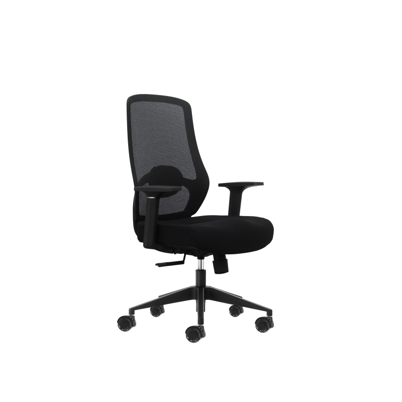 Chaise de bureau ergonomique Oqonos Cherg 001 avec soutien lombaire réglable en hauteur et en profondeur, dossier en maille