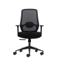 Chaise de bureau ergonomique Oqonos Cherg 001 avec soutien lombaire réglable en hauteur et en profondeur, dossier en maille