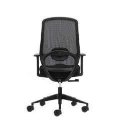 Chaise de bureau ergonomique Oqonos Cherg 001 avec soutien lombaire réglable en hauteur et en profondeur, dossier en maille
