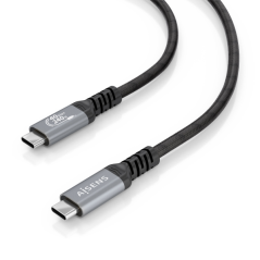 Câble USB-C mâle Aisens - Puissance maximale : 240 W - Longueur : 2 m - Vitesse de transfert : jusqu’à 40 Gbit/s - Résolution :