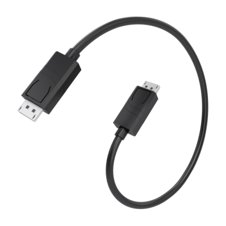 Câble Aisens DisplayPort 1.4 mâle - 8K à 60 Hz - Longueur 0,6 m - Technologie MST - Conducteur CCS - Noir