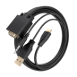 Câble convertisseur Aisens HDMI vers SVGA + Audio - Longueur : 1,5 m - HDMI mâle - HDB15 mâle - Jack 3,5 mm mâle - USB-A mâle