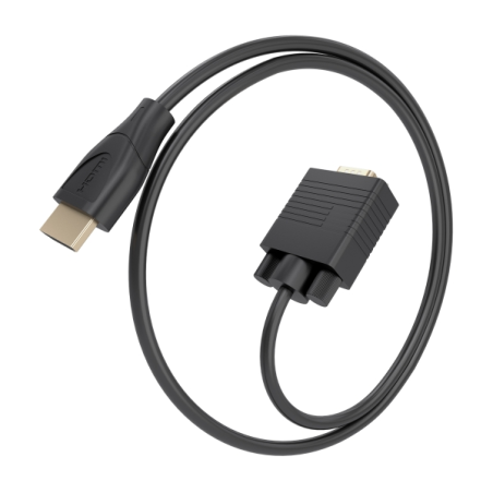 Câble convertisseur Aisens HDMI vers SVGA - Longueur : 1 m - Connecteur HDMI mâle - Connecteur HDB15 mâle - Résolutions jusqu'à