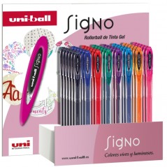 Stylos gel colorés Uni-ball display
