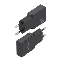 Chargeur mural Aisens - 30 W - GaN - 1 port USB-C - Power Delivery 3.0 - Ultra-fin - Protections multiples - Noir