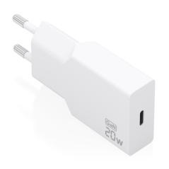 Chargeur mural Aisens - 20 W - GaN - 1 port USB-C - Power Delivery 3.0 - Ultra-fin - Protections multiples - Blanc