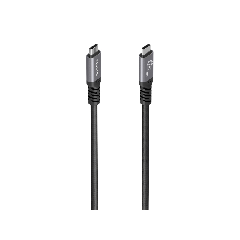 Câble USB-C mâle Aisens - Puissance maximale : 60 W - Longueur : 10 m - Vitesse de transfert : jusqu’à 5 Gbit/s - Résolution :