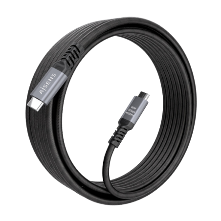 Câble USB-C mâle Aisens - Puissance maximale : 60 W - Longueur : 10 m - Vitesse de transfert : jusqu’à 5 Gbit/s - Résolution :