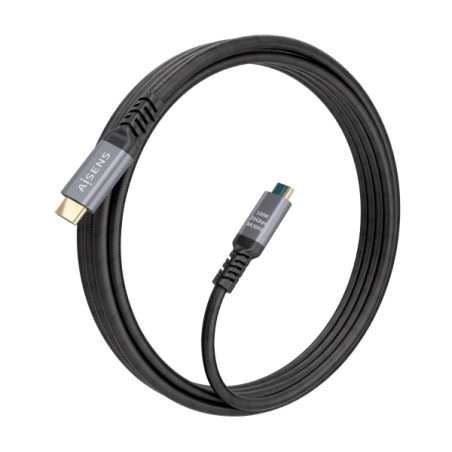 Câble USB-C mâle Aisens - Puissance maximale : 100 W - Longueur : 3 m - Vitesse de transfert : jusqu’à 20 Gbit/s - Résolution :