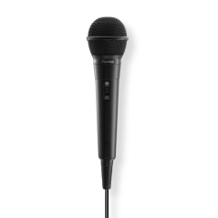 Microphone dynamique Hama Party - Câble de 2,5 m - 100 Hz - Prise jack 3,5 mm - Cardioïde - 600 ohms - Noir