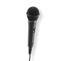 Microphone dynamique Hama Party - Câble de 2,5 m - 100 Hz - Prise jack 3,5 mm - Cardioïde - 600 ohms - Noir