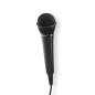 Microphone dynamique Hama Party - Câble de 2,5 m - 100 Hz - Prise jack 3,5 mm - Cardioïde - 600 ohms - Noir