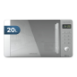 Micro-ondes miroir Cecotec ProClean 5020 - Puissance 700 W - Capacité 20 L - Affichage LED - Acier inoxydable - Sécurité enfant