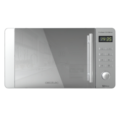 Micro-ondes miroir Cecotec ProClean 5020 - Puissance 700 W - Capacité 20 L - Affichage LED - Acier inoxydable - Sécurité enfant