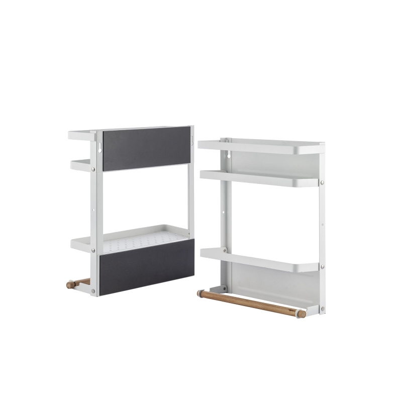 Étagère de rangement magnétique MagoRac d'Innovagoods en métal et bois - Étagères pliables - Capacité de 5 kg - Crochets inclus