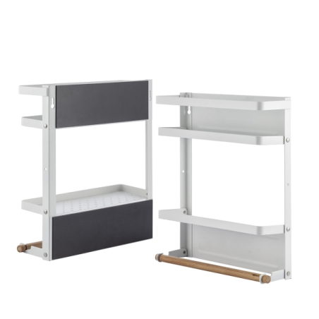 Étagère de rangement magnétique MagoRac d'Innovagoods en métal et bois - Étagères pliables - Capacité de 5 kg - Crochets inclus