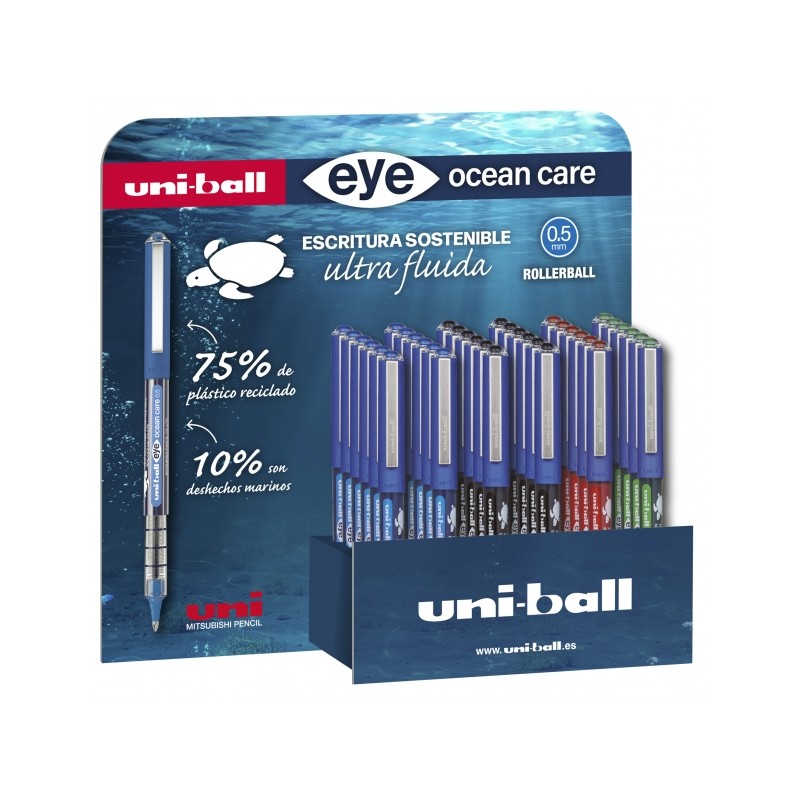Stylos encre liquide Uni-ball Eye Ocean Care 0,5 mm x36