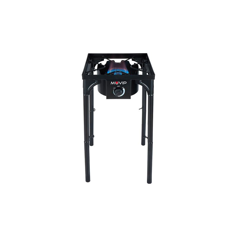 Cuisinière à gaz haute puissance Muvip MV0633 - Brûleur en fonte - Puissance 4,6 kW - Structure renforcée - Clé de réglage du