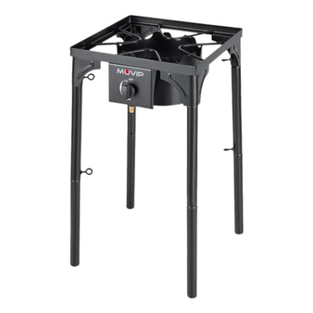 Cuisinière à gaz haute puissance Muvip MV0633 - Brûleur en fonte - Puissance 4,6 kW - Structure renforcée - Clé de réglage du