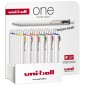 Stylos bille Uni-ball ONE 0,7 mm lot de 36 avec présentoir