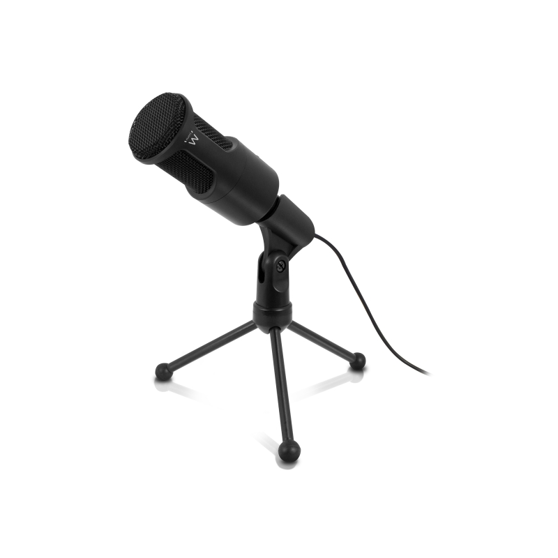 Microphone multimédia Ewent - Antibruit - Jack 3,5 mm - Câble 2 m - Noir