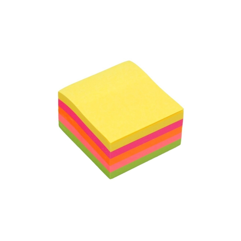 LOT de 24 Bismark Taco de 250 notes autocollantes 50 x 50 mm - 5 couleurs fluo