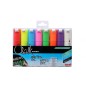 Uni-ball PWE-8K Étui de 8 marqueurs à craie liquide - Pointe biseautée 8 mm - Effaçable à l'eau - Résistant à la pluie