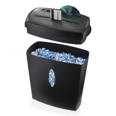 Destructeur de documents portatif Hama Safe X100CD - 460 W - 15 L - Détruit jusqu'à 11 feuilles - Vitesse 2 m/min - Coupe