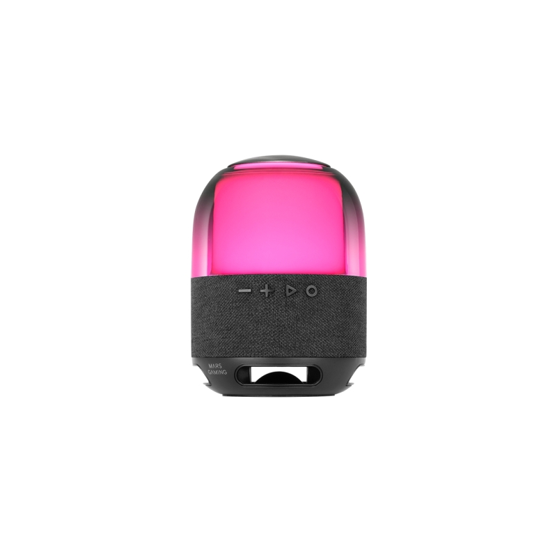Enceinte Bluetooth Mars Gaming MS-FLOW 15 W - Éclairage RGB 360° - Batterie 2000 mAh - Compacte - Portée jusqu'à 10 m - Noire