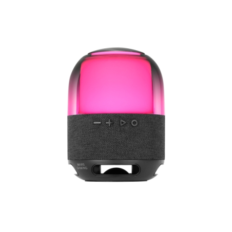 Enceinte Bluetooth Mars Gaming MS-FLOW 15 W - Éclairage RGB 360° - Batterie 2000 mAh - Compacte - Portée jusqu'à 10 m - Noire