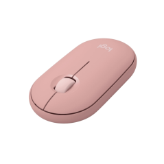 Souris sans fil USB Logitech Pebble Mouse 2 M350s 1000 dpi - Multi-appareils - Utilisation ambidextre - Couleur rose