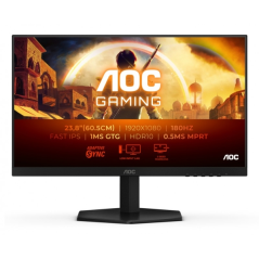 Moniteur AOC 24G42E 23,8" LED FastIPS FHD 180 Hz - Temps de réponse 1 ms - HDMI, DisplayPort - Compatible VESA 100 x 100 mm