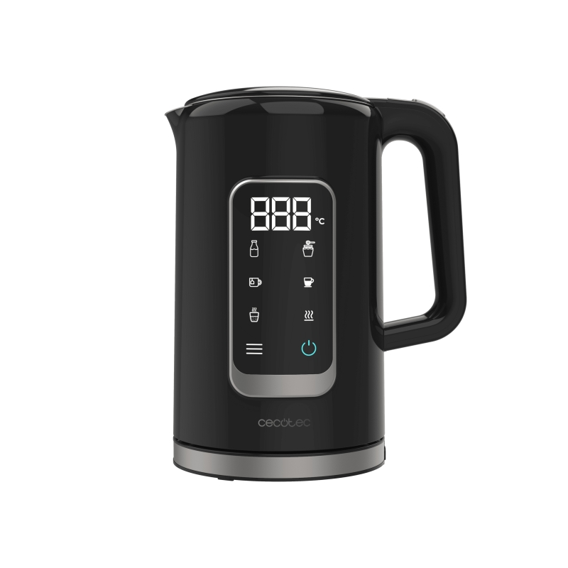 Bouilloire électrique Cecotec Thermosense 500 Touch 1,7 L - Puissance 2200 W - Base pivotante à 360° - Affichage numérique