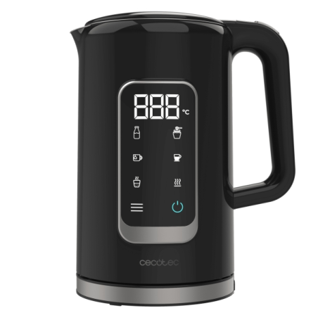 Bouilloire électrique Cecotec Thermosense 500 Touch 1,7 L - Puissance 2200 W - Base pivotante à 360° - Affichage numérique