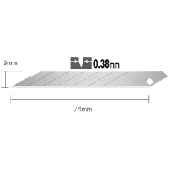 Lot de 10 lames de coupe Olfa - Largeur 9 mm, Longueur 74 mm - 8 segments