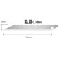 Lot de 10 lames de coupe Olfa - Largeur 9 mm, Longueur 74 mm - 8 segments