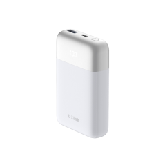 Batterie externe D-Link DPP-101 10 000 mAh - 18 W PD 3.0 - QC 3.0 - Blanche