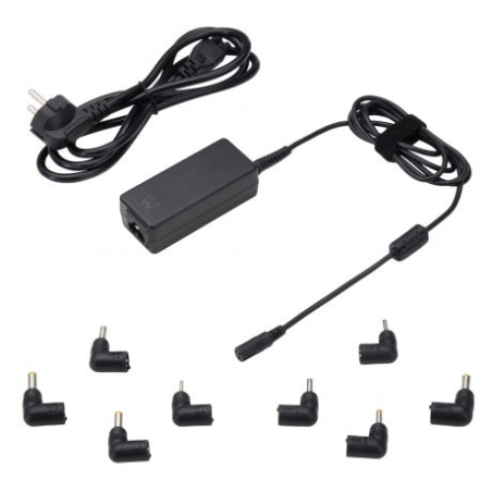 Chargeur universel pour ordinateur portable Ewent 45 W - 8 prises interchangeables - Automatique - Gestion intelligente de