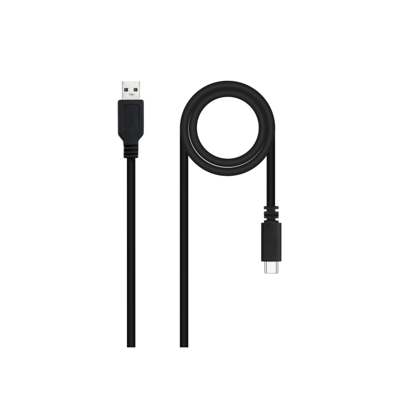 Câble Nanocable 2.0 3A USB-C Mâle vers USB-A Mâle - Longueur 1,50m - Couleur Noir