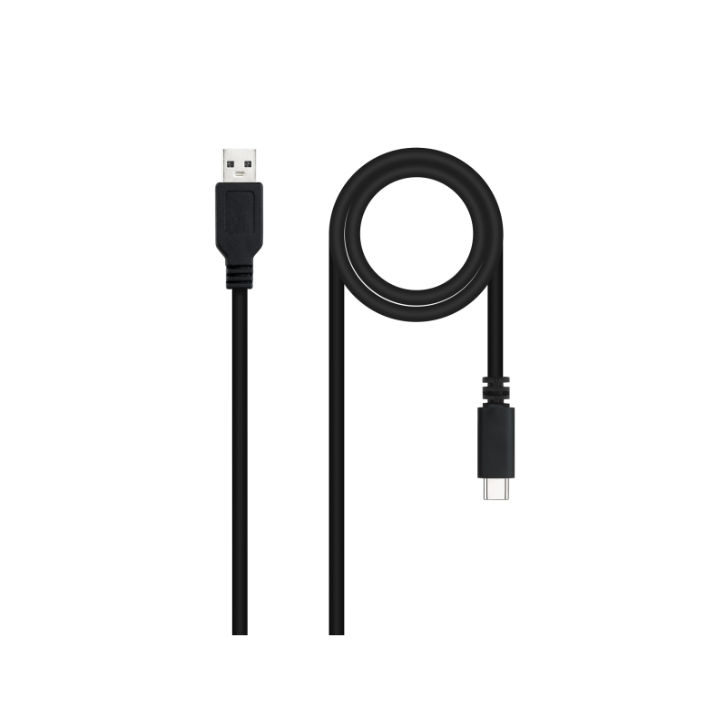 Câble Nanocable 2.0 3A USB-C Mâle vers USB-A Mâle - Longueur 1,50m - Couleur Noir