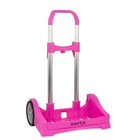 Chariot à dos Safta Evolution - Fixation universelle - Roues anti-vibrations de 14 cm - Aluminium/PP - 40 x 85 x 28 cm