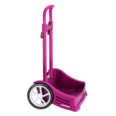 Chariot à dos Safta Evolution - Fixation universelle - Roues anti-vibrations de 14 cm - Aluminium/PP - 40 x 85 x 28 cm