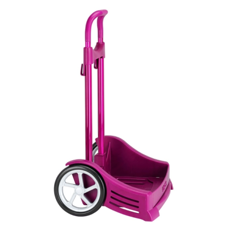 Chariot à dos Safta Evolution - Fixation universelle - Roues anti-vibrations de 14 cm - Aluminium/PP - 40 x 85 x 28 cm