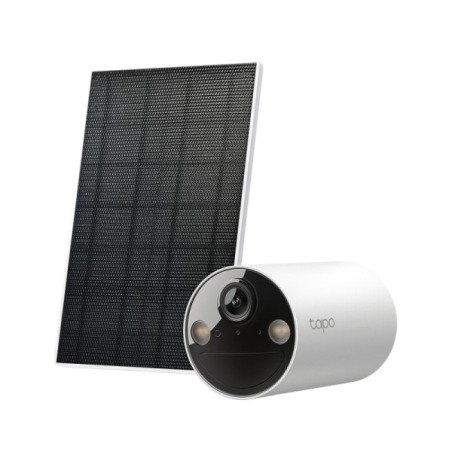 Kit de caméra de sécurité IP WiFi TP-Link TC82 2K 3MP + panneau solaire Tapo A201 - Pour intérieur et extérieur - Vision