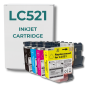 Pack de 4 cartouches compatibles Brother LC521