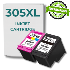 Pack compatible avec HP 305 XL noir et couleur - sans niveau fiable