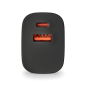 NGS Bud 45W Chargeur Mural Universel 45W Ultrarapide - 1x USB-C PD & PPS, 1x USB-A QC 3.0 - Noir