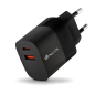 NGS Bud 45W Chargeur Mural Universel 45W Ultrarapide - 1x USB-C PD & PPS, 1x USB-A QC 3.0 - Noir