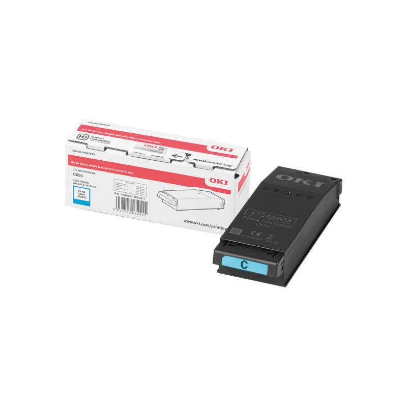 Cartouche de toner cyan d'origine OKI C650 9006127